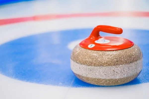 curling stone close up